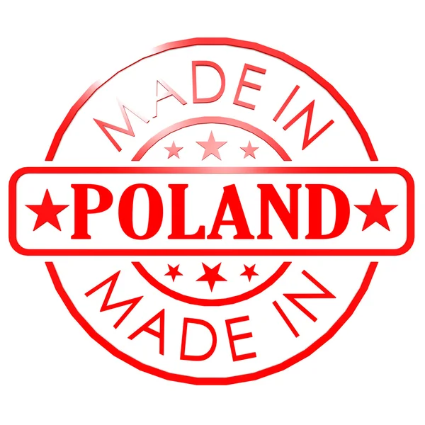 Made in Poland red seal — Stock Photo, Image