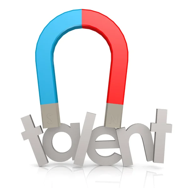 Magnet and talent word — Stock Photo, Image