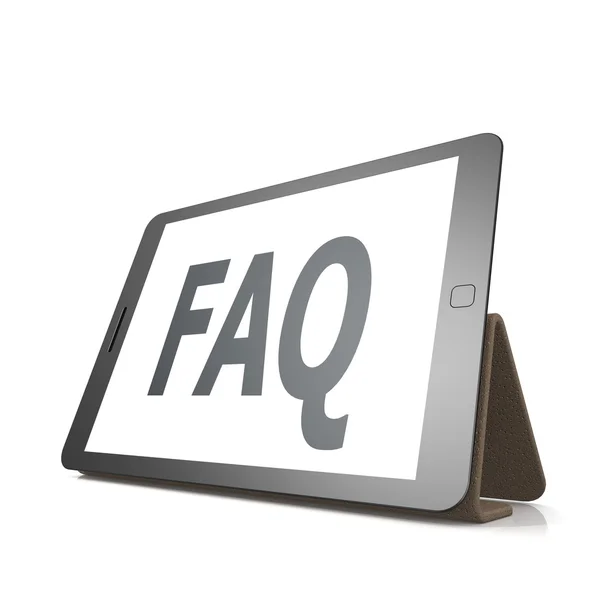 FAQ on tablet — Stock Photo, Image
