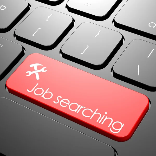 Job searching keyboard — Stock Photo, Image
