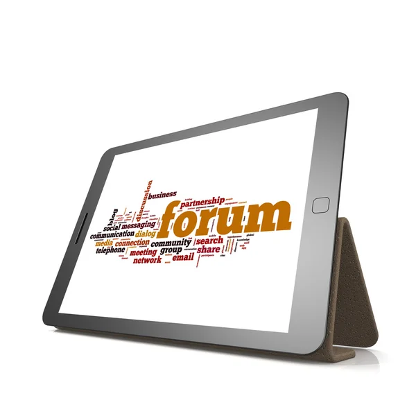 Forum parola nube su tablet — Foto Stock