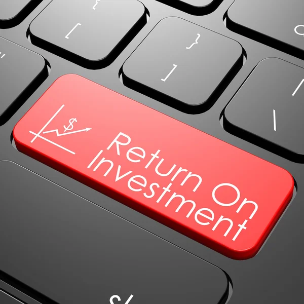 Return on investment keyboard — Stock Photo, Image