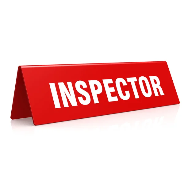 Inspector red banner — Stock Photo, Image