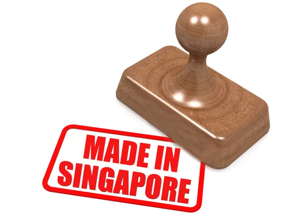 Made in Singapore stamp — Stock Photo, Image