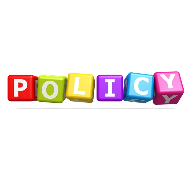 Colorful Policy buzzword — Stock Photo, Image