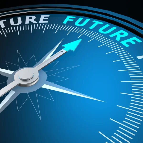 Future on compass — Stock Photo, Image