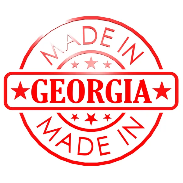 Зроблено в Грузії червоною печаткою — стокове фото