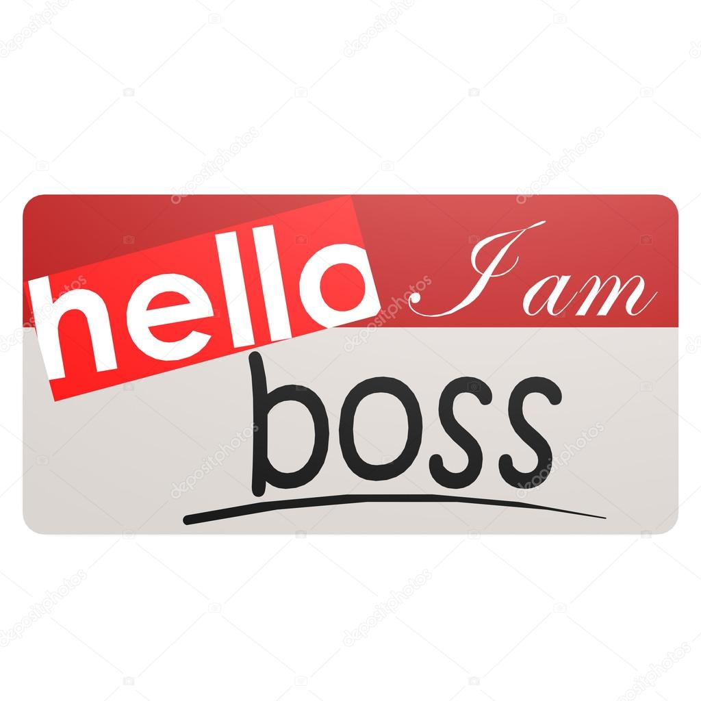 I am boss name tag