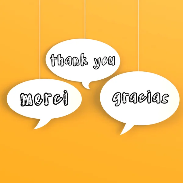 Thank you in foreign languages — Stock Photo, Image