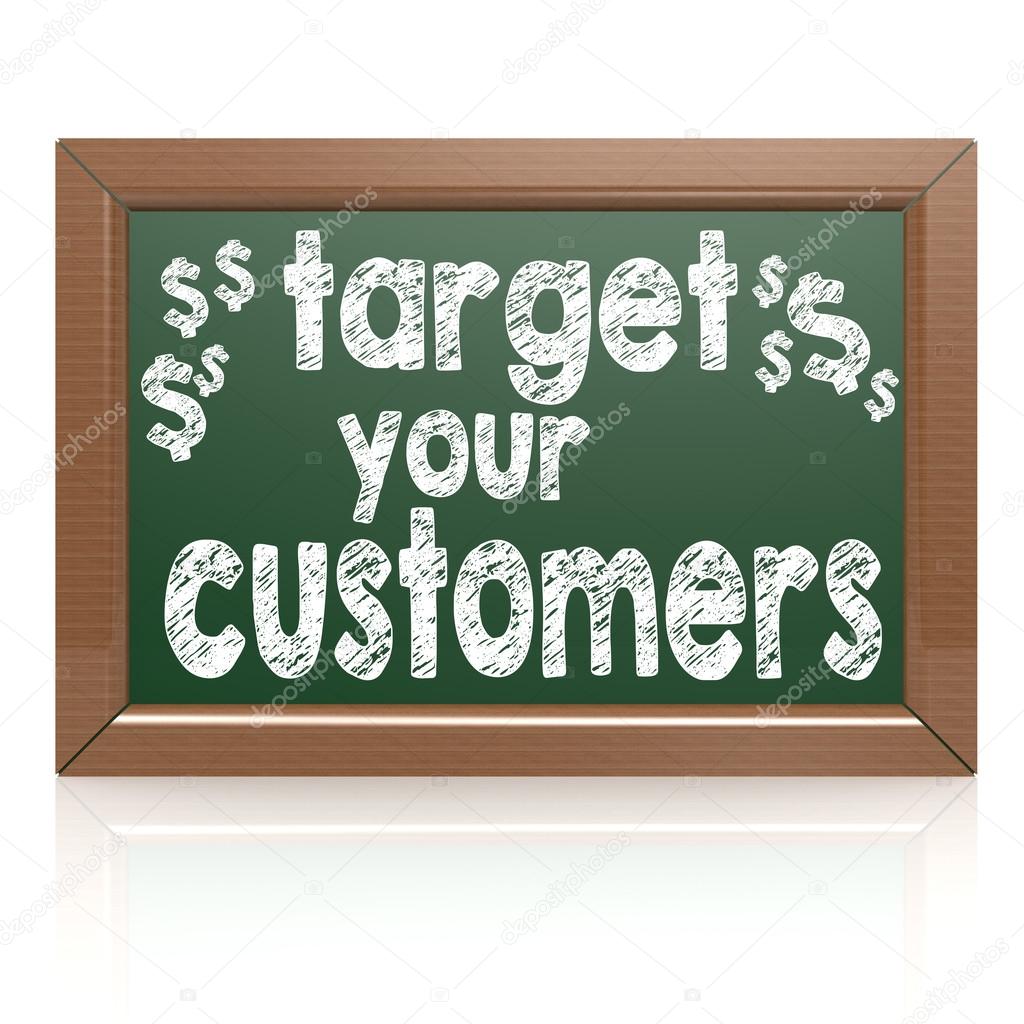 Target your customers words on a chalkboard