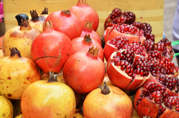 Ruby-red pomegranate already for sale