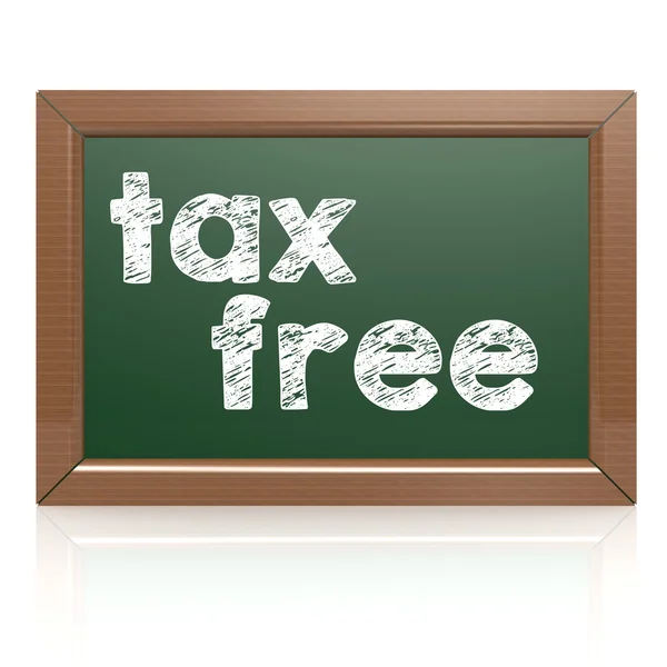 Tax Free words on a chalkboard — Stock Photo, Image