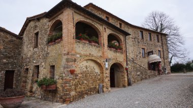 Castello Banfi in the winter clipart