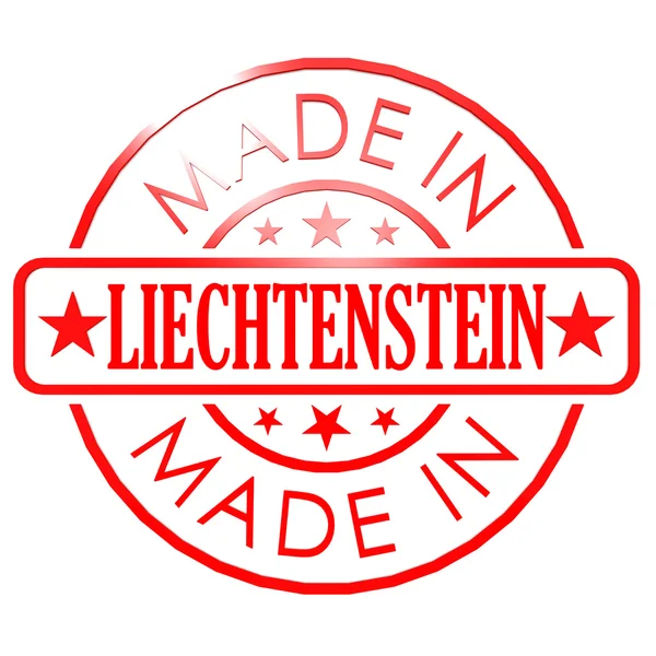 Made in Liechtenstein sigillo rosso — Foto Stock