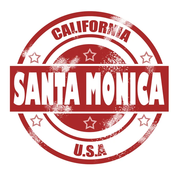 Santa Monica Stamp — Stok fotoğraf