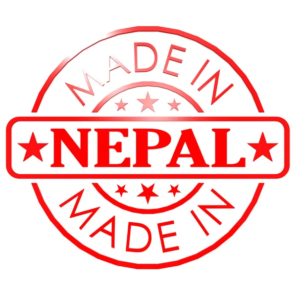 Зроблено в Непал червоною печаткою — стокове фото