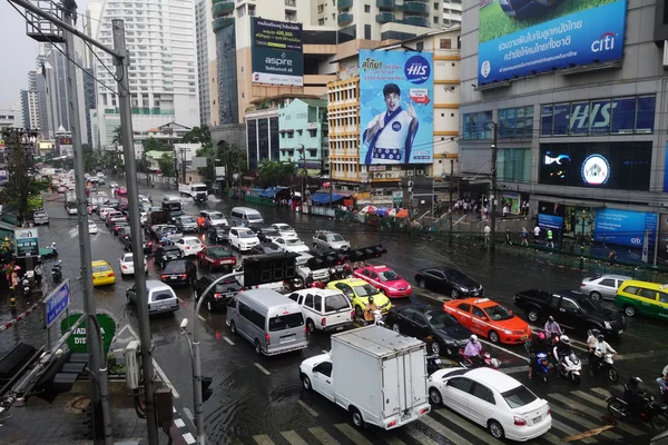 Fuerte aguacero Bangkok —  Fotos de Stock