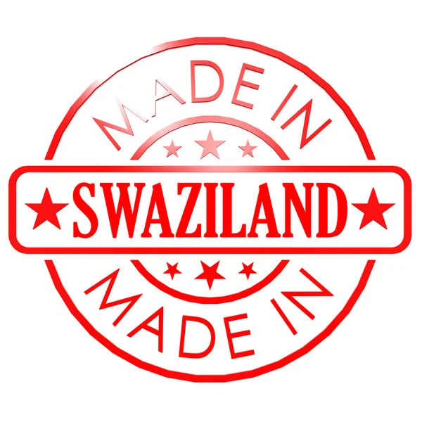 Fabricat în Swaziland sigiliu roșu — Fotografie, imagine de stoc