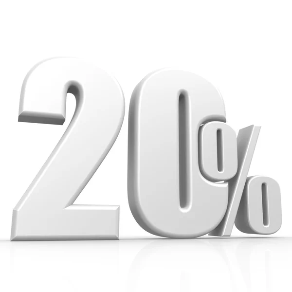 20% bianco — Foto Stock