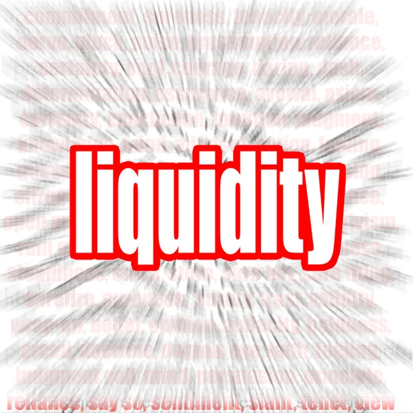 Nuvem de palavras de liquidez — Fotografia de Stock