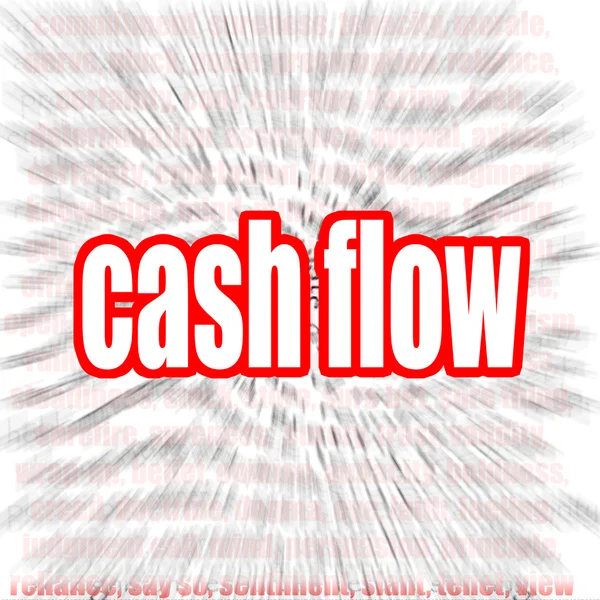 Cash-flow slovo mrak — Stock fotografie