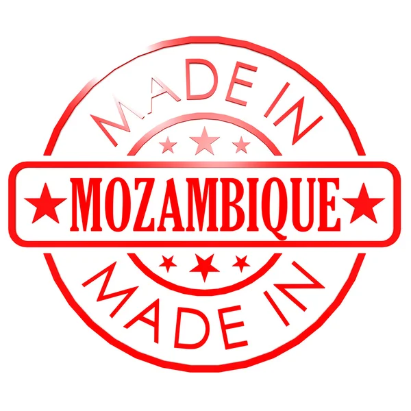 Зроблено в Мозамбіку червоною печаткою — стокове фото