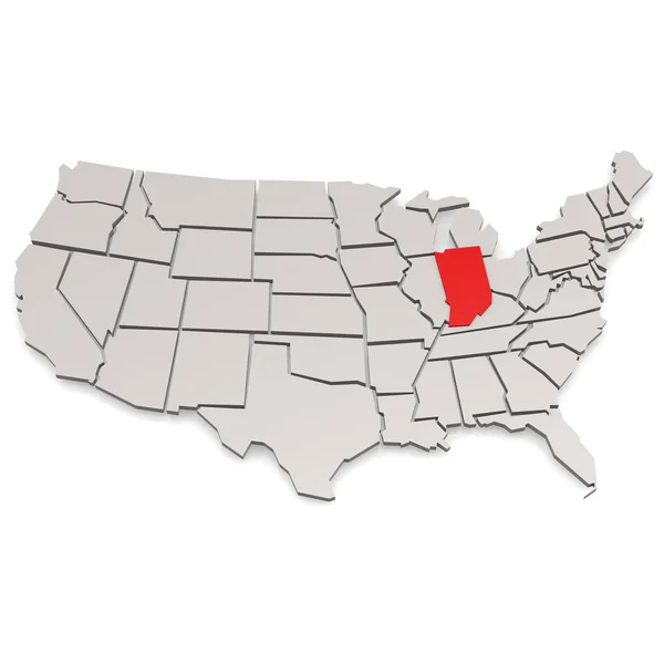 Indiana mapa — Stock fotografie