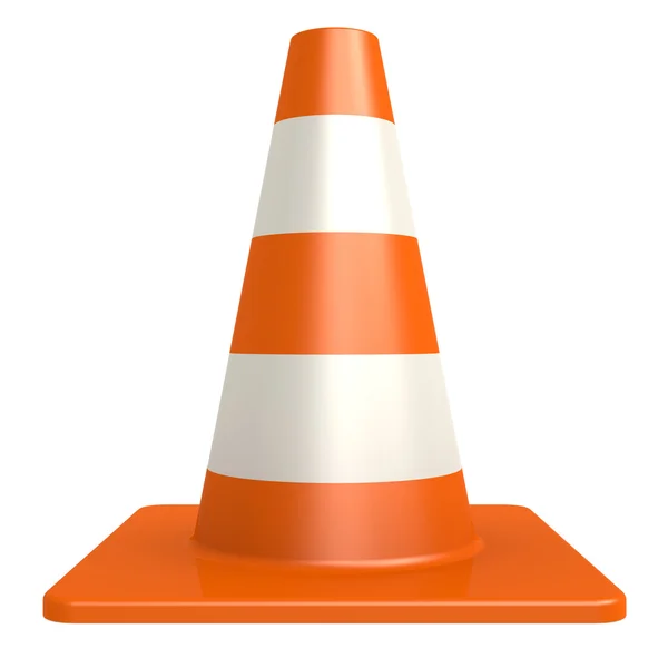 Traffic cone isolated with white background — Stock Photo, Image