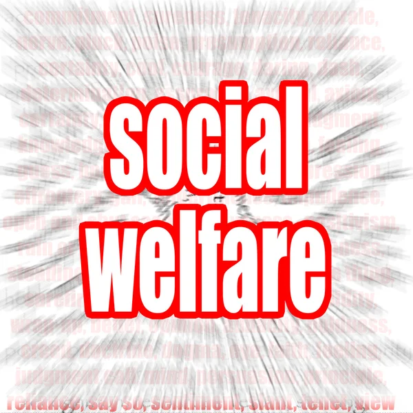 Social Welfare mot nuage — Photo