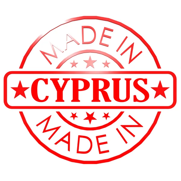 Made in Cyprus red seal — 图库照片