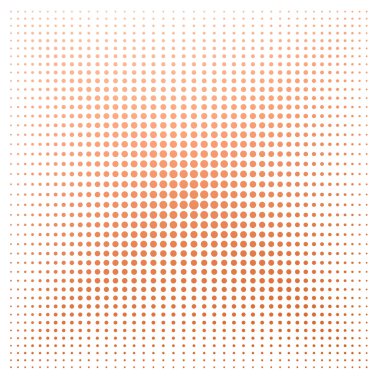 Beyaz arka plan ile turuncu nokta