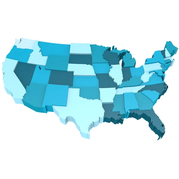 Blue USA map — Stock Photo, Image