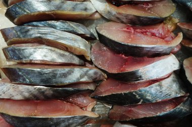 Fish slices sell in market