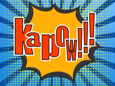 Kapow comic speech bubble