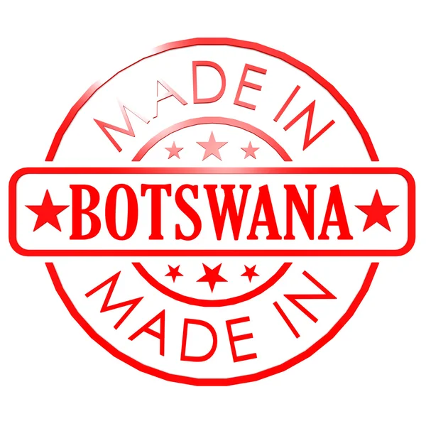 Made in Botswana red seal — 图库照片