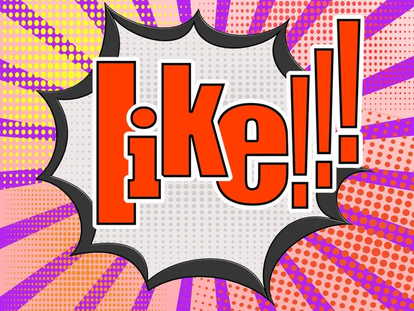 Like comic speech bubble — Stok fotoğraf