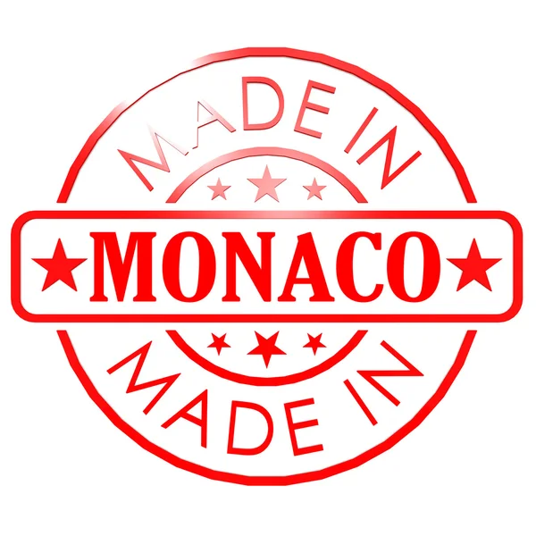 Made in Monaco red seal — стокове фото