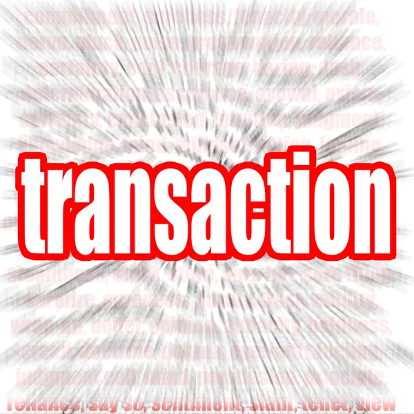 Transaction word cloud — Stock fotografie