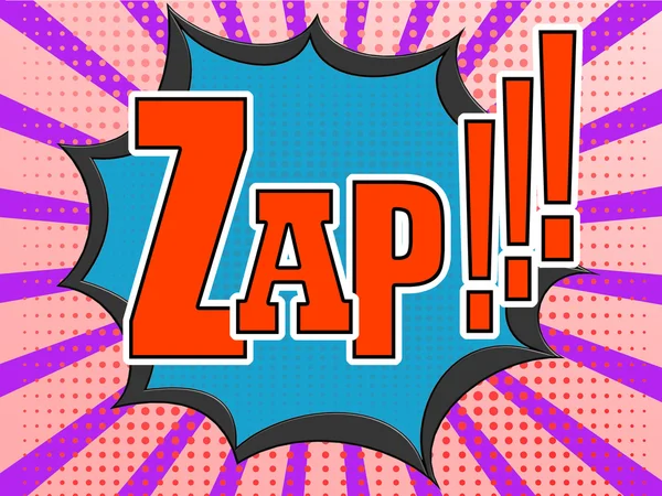 Zap comic speech bubble — Stock Photo, Image