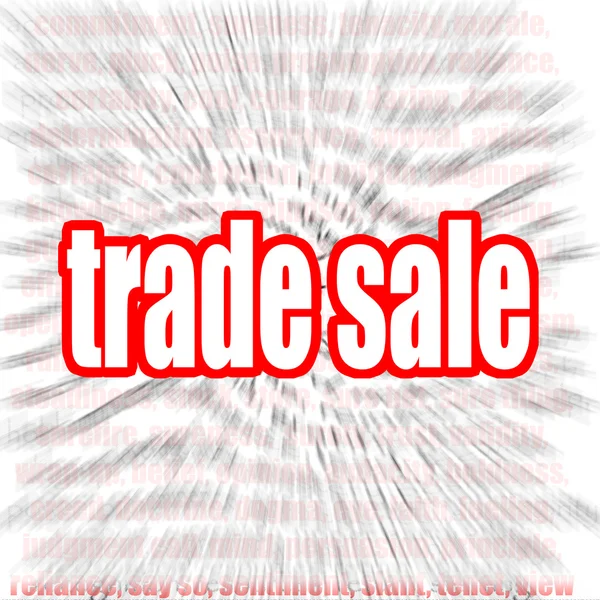 Trade sale word cloud — Stockfoto