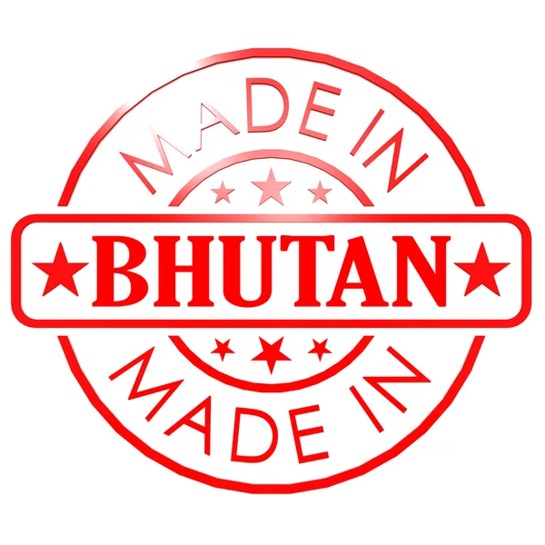Made in Bhutan red seal — Stock Photo, Image