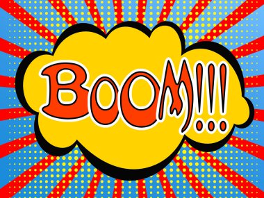 Boom komik konuşma balonu