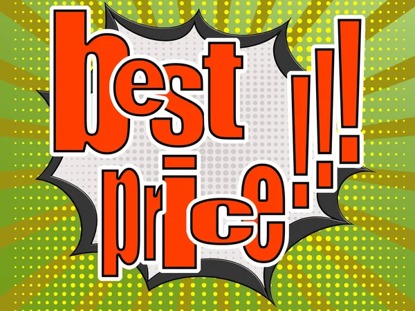 Best price comic speech bubble — Stock Photo, Image