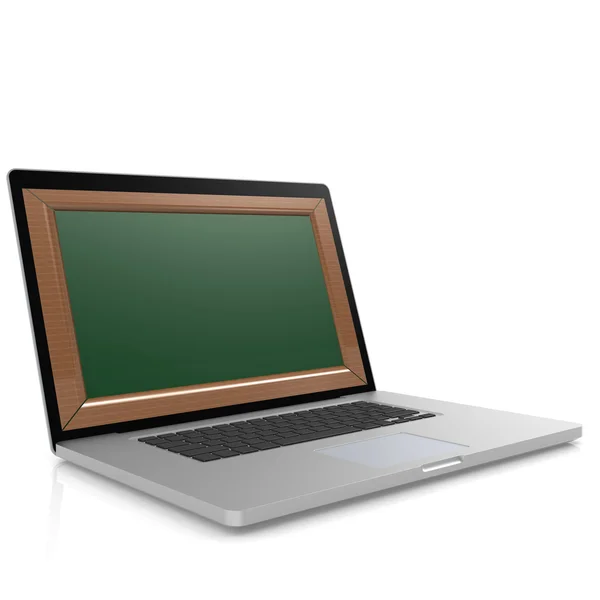 Laptop with blackboard screen isolated — ストック写真