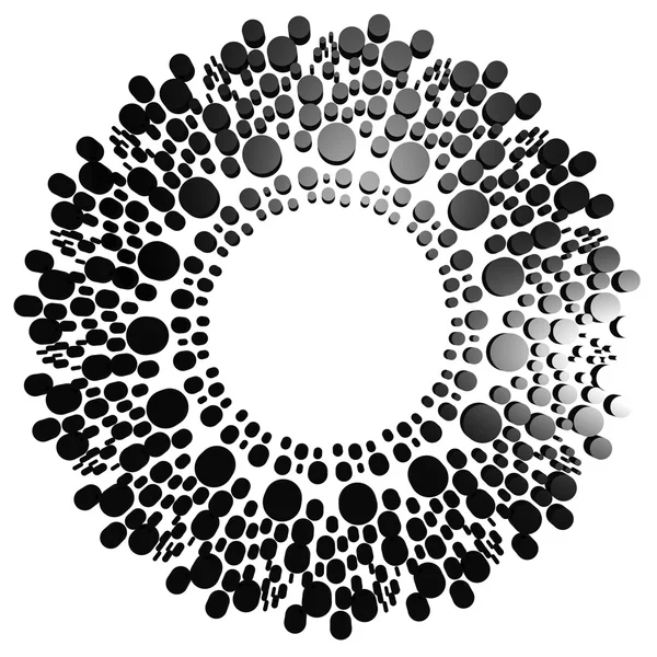Zwarte cirkel met stip — Stockfoto