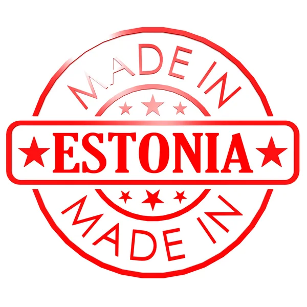Made in Estonia red seal — Stock Photo, Image