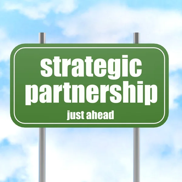 Стратегічного партнерства дорожнього знаку — стокове фото
