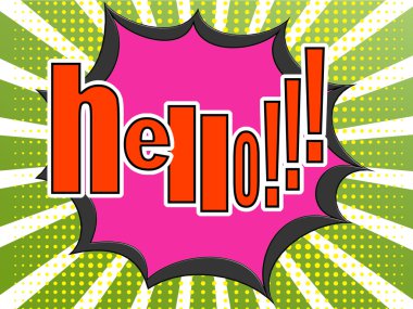 Merhaba komik konuşma balonu