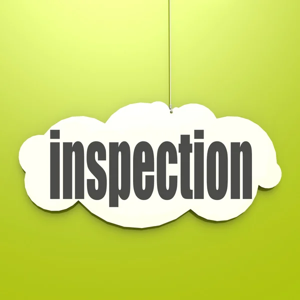 White cloud with inspection — Stock Photo, Image