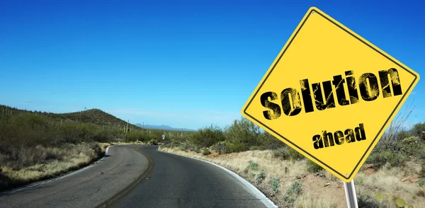 Solution ahead sign — Stock Photo, Image